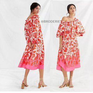 Anthropologie Delfi Sasha Off-The-Shoulder Maxi Dress